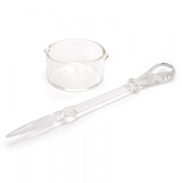 Glas Dabbing Kit mit Dabbing Stab und Glasschale