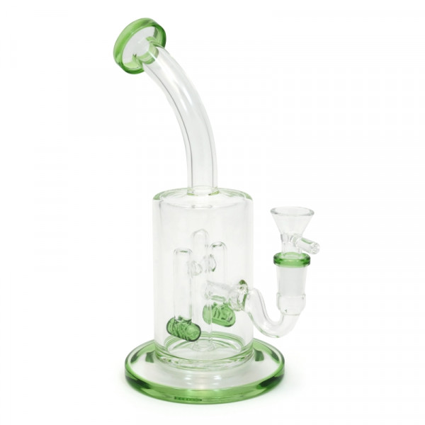 Glas Bong Bubbler mit Doppel-Hammer Perkolator