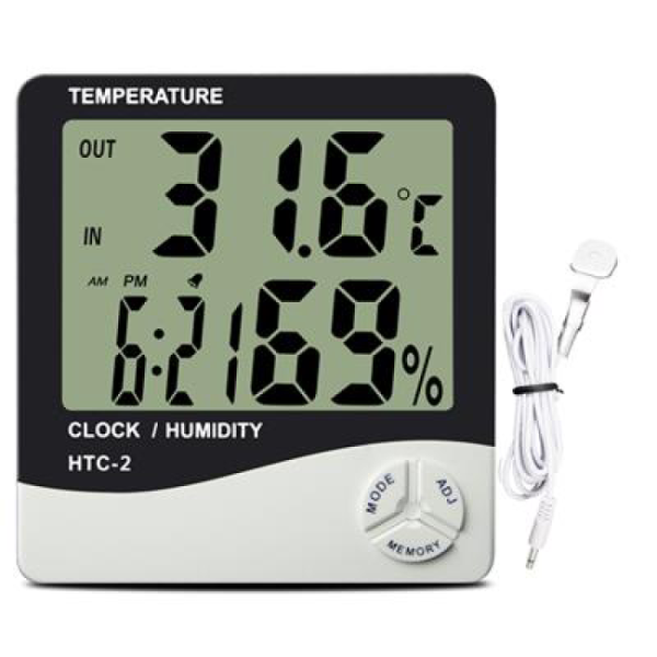 Hygrometer Digitales Thermometer mit 2-Messpunkten